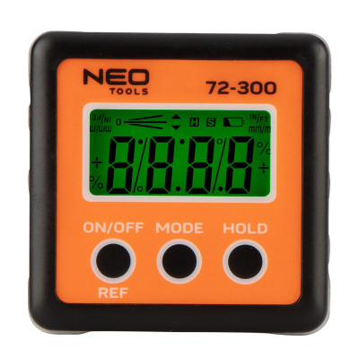 Кутомір Neo Tools, ±0.1град, 4 одиниці вимірів, магніт