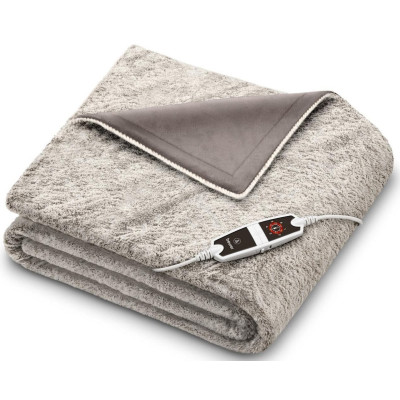 Електроковдра Beurer, від мережі, 200х150см, 150Вт, 6 режимів, фліс, плюш, сірий Електроковдра Beurer, від мережі, 200х150см, 150Вт, 6 режимів, фліс, плюш, сірий