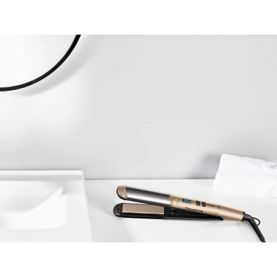 Випрямляч Rowenta Glam & Shine 2в1, темп.режимів-8, 140-210С, дисплей, кераміка, золотий