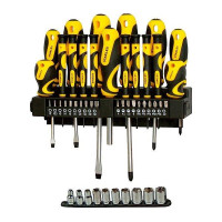 Викрутки Stanley 20 біт, SL,PH,Torx,H, 10 торцевих головок, набір 47шт