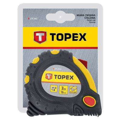 Topex Рулетка, 10м х 32мм, 3 фіксатори змотки, магніт Topex Рулетка, 10м х 32мм, 3 фіксатори змотки, магніт