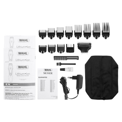 Тример WAHL Aqua Groom, акум., роторний мотор, насадок-12, чохол, гребінець, сталь, чорний