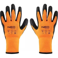 Neo Tools Рукавички робочі, латексне покриття, поліестер, р.10, помаранчево чорні Neo Tools Рукавички робочі, латексне покриття, поліестер, р.10, помаранчево чорні