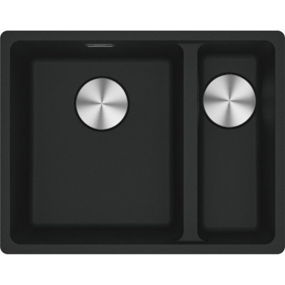Мийка кухонна Franke Maris, фраграніт, прямокутник, без крила, 553х433х200мм, чаша - 1.5, під стільницю, MRG 160, чорний матовий