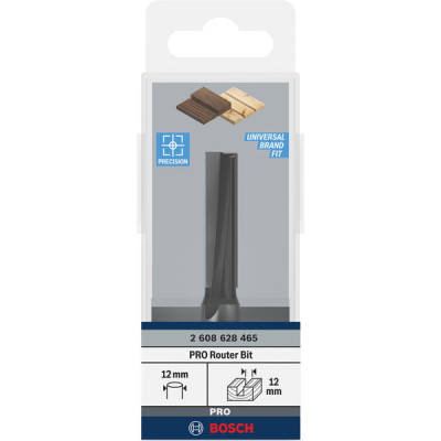 Фреза пазова Bosch Professional з двома лезами Std S12 D12 L40