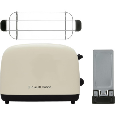 Тостер Russell Hobbs Colours Plus 1600Вт, підігрів, розморожування, метал., бежевий