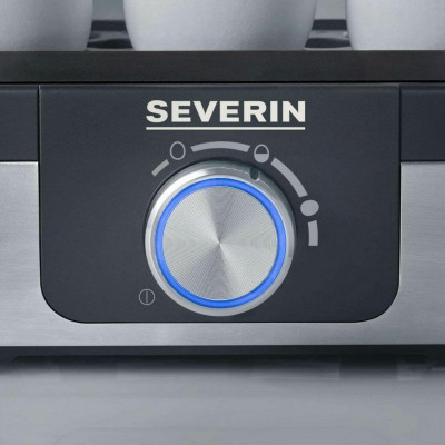 Яйцеварка Severin 270Вт, механічне керування, на 3 яйця, звуков., сигнал, пластик, сіро-чорний