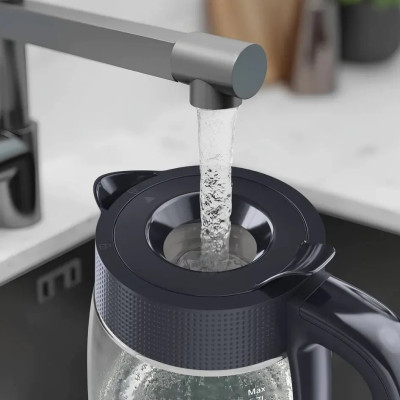 Електрочайник Tefal Morning Glass Kettle, 1.7л, скло, з підсвіткою, чорний Електрочайник Tefal Morning Glass Kettle, 1.7л, скло, з підсвіткою, чорний