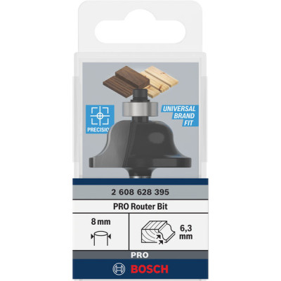 Фреза профільна B Bosch Professional Std S8 R6.3 B12.7 L17