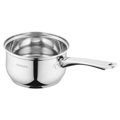 Ківш зі скляною кришкою Ardesto Gemini Gourmet Spoleto, 1.6л, нержавіюча сталь AR1916GSS