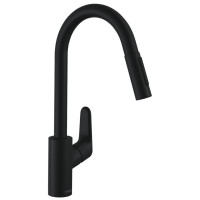 Змішувач для кухні Hansgrohe Focus M41, довж.виливу - 235мм, витяжний, 1важіль, KM240, чорний матовий
