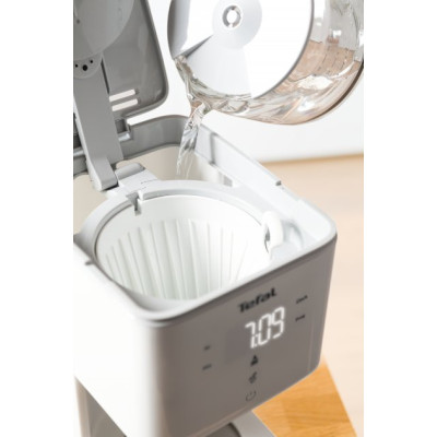 Кавоварка Tefal крапельна Sense 1.25л, мелена, LED-дисплей, сенсор.керування, білий