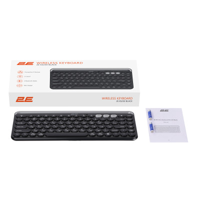 2E Клавіатура мембранна KS250 84key, WL/BT, EN/UK, чорно-сірий