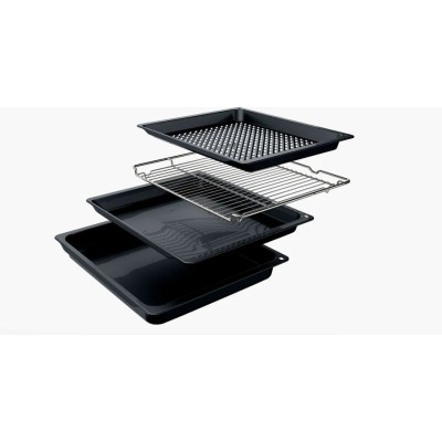 Духова шафа Siemens електрична, 76л, A, дисплей, конвекція, телескопічні направляючі, чорний