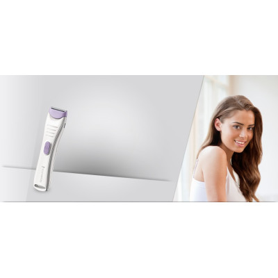 Тример Remington, для тіла та інтимних зон Smooth&Silky, акум., насадок-2, для жінок, кейс, сталь, фіолетовий Тример Remington, для тіла та інтимних зон Smooth&Silky, акум., насадок-2, для жінок, кейс, сталь, фіолетовий
