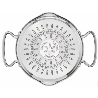 Каструля Tefal Duetto+, з кришкою, 6л, нержавіюча сталь Каструля Tefal Duetto+, з кришкою, 6л, нержавіюча сталь