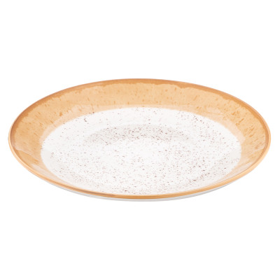 ARDESTO Тарілка десертна Siena, 19см, порцеляна, біло-жовтий