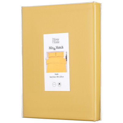 Підковдра ARDESTO Mix&Match, 200х220см, 100% бавовна, сатин, жовтий