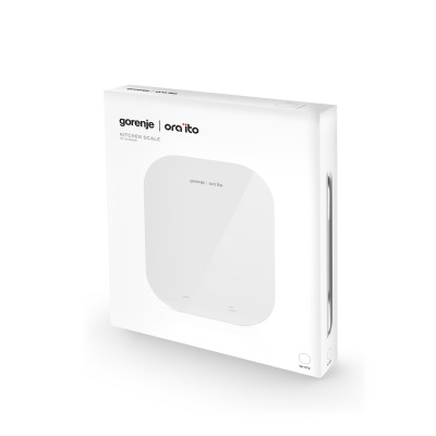 Весы Gorenje кухонные, 10кг, AAAx3 в комплекте, стекло, белый (KT10ORAW)