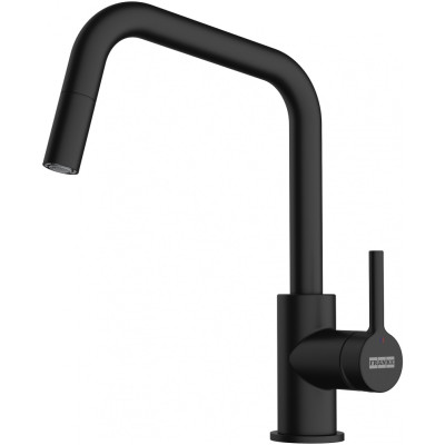 Змішувач для кухні Franke Lina U Pull Down, довж.виливу - 251мм, витяжний, поворотний, 1важіль, чорний матовий Змішувач для кухні Franke Lina U Pull Down, довж.виливу - 251мм, витяжний, поворотний, 1важіль, чорний матовий