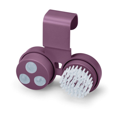 Масажна ванночка Beurer для ніг, від мережі, 3 насадки, підтрим. температури води, біло-фіолетовий