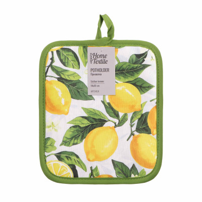 Прихватка ARDESTO Sicilian lemons 18х20см, 100% поліестер, зелений
