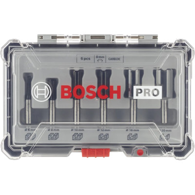 Набір пазових фрез Bosch Professional 8мм 6шт Набір пазових фрез Bosch Professional 8мм 6шт