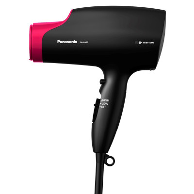 Фен Panasonic, 2000Вт, 4 режими, дифузор, іоніз-я, хол. обдув, чорно-рожевий