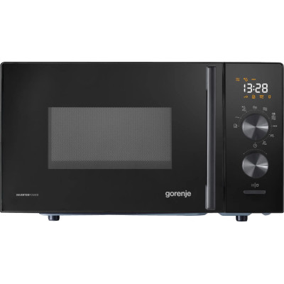 Мікрохвильова піч Gorenje, 20л, електр. керув., 800Вт, гриль, дисплей, 20 програм, інвертор, чорний Мікрохвильова піч Gorenje, 20л, електр. керув., 800Вт, гриль, дисплей, 20 програм, інвертор, чорний