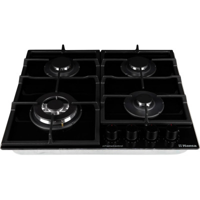 Варильна поверхня Hansa газова, 59см, чавун, чорний Варильна поверхня Hansa газова, 59см, чавун, чорний
