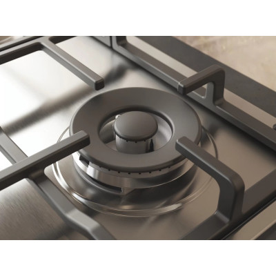 Варильна поверхня Whirlpool газова, 60см, чавун, конфорка з подвійним рядом полум'я, нерж Варильна поверхня Whirlpool газова, 60см, чавун, конфорка з подвійним рядом полум'я, нерж