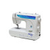 Швейна машина МINERVA M832B,  електромех., 85 Вт,  37 швейних операцій, петля напівавтомат, білий+синій