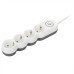 Удлинитель сетевой 2E Plus 4хТип F, 3х1мм кв, 10A, 3м, бело-серый 2E-U04VESM3W