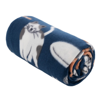 Плед ARDESTO Fleece 130x160см, 100% поліестер, котики, синій Плед ARDESTO Fleece 130x160см, 100% поліестер, котики, синій
