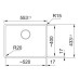 Мийка кухонна Franke Maris, фраграніт, прямокутник, без крила, 553х433х200мм, чаша - 1, під стільницю, MRG 110-52, сахара