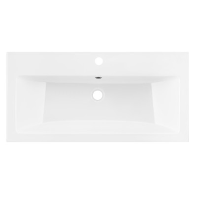 Раковина, умивальник ARDESTO Sati, штучний камінь, прямокут., з отвором для змішувача, з отвором для переливу, 895x450x158мм, накладний, білий