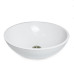 Раковина, умивальник Adamant KREIS, штучний камінь, кругла, без отвору для змішувача та переливу, 420х150мм, накладний, білий