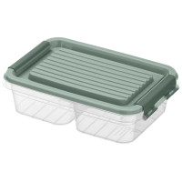 Контейнер двосекційний для зберігання харчових продуктів ARDESTO Fresh 2х0.25л, пластик, прямокутна, зелений Контейнер двосекційний для зберігання харчових продуктів ARDESTO Fresh 2х0.25л, пластик, прямокутна, зелений