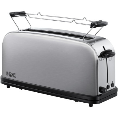 Тостер Russell Hobbs Oxford 1000Вт, довгі слоти, метал, сріблястий