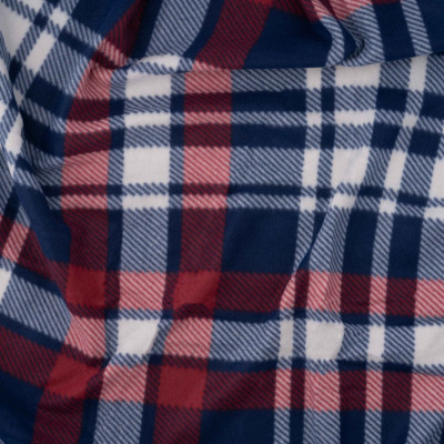 Плед ARDESTO Fleece 130x160см, 100% поліестер, клітинка, синьо-бордовий