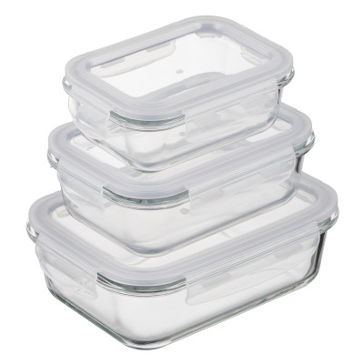 Контейнер для хранения пищевых продуктов Ardesto Gemini 0.38л, боросиликатное стекло, пластик, прямоугольный, прозрачный