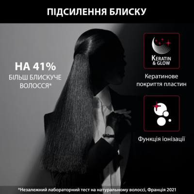 Випрямляч Rowenta x Karl Lagerfeld K/Pro Stylist Straightener, темп.режимів-8, 140-210С, дисплей, іонізація, кераміка, чорний