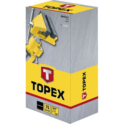 Topex Тиски, поворотні, алюмінієві, кут 45°, поворот 360°, 75мм, 0.85кг Topex Тиски, поворотні, алюмінієві, кут 45°, поворот 360°, 75мм, 0.85кг