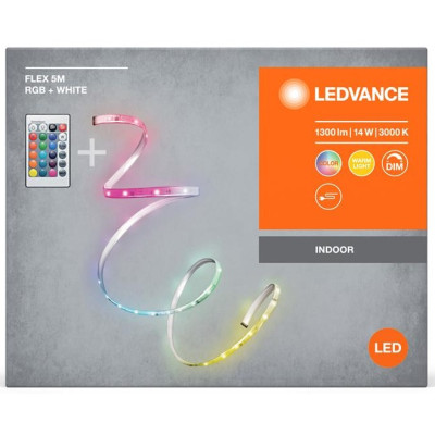 LEDVANCE Стрічка світлодіодна FLEX 14W, 1300Lm, 5M RGB 3000K RC LEDVANCE Стрічка світлодіодна FLEX 14W, 1300Lm, 5M RGB 3000K RC