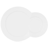 Блюдце ARDESTO, 24х18см, порцеляна, білий