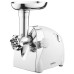 ARDESTO М'ясорубка, 2000Вт, продук.-1.9кг/хв, 3 решітки + для ковб., кеббе, 3 терки, пластик, біло-сріблястий