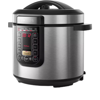 Мультиварка Philips Viva Collection 1300Вт, чаша-6л, електр. керування , 15 авто. программ, нержав.сталь, платик, чорний (HD2237/41)