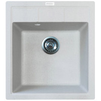 Мийка кухонна Adamant Brick, штучний камінь, квадрат, без крила, 460x515x200мм, чаша - 1, врізна, Old stone