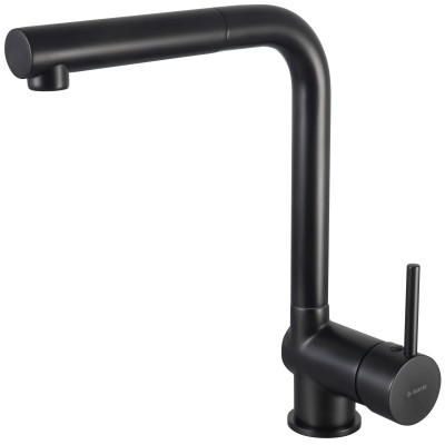 Змішувач для кухні Deante Aster, довж.виливу - 209мм, витяжний, 1важіль, чорний Змішувач для кухні Deante Aster, довж.виливу - 209мм, витяжний, 1важіль, чорний