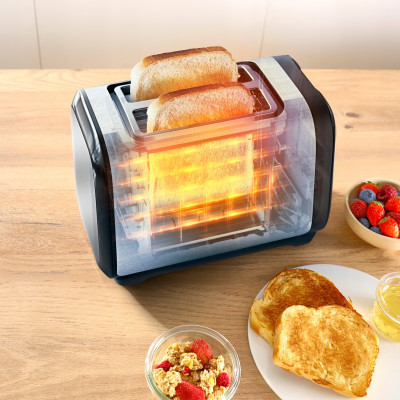 Тостер Tefal Subito 1100Вт, розморожування, щипці, нерж. сталь, чорний Тостер Tefal Subito 1100Вт, розморожування, щипці, нерж. сталь, чорний